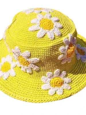 Daisy Crochet Bucket Hat